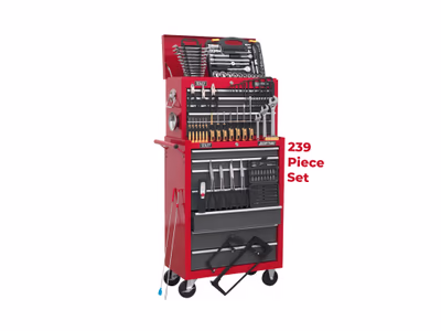 Sealey Topchest & Rollcab Combination 14 Drawer & 239pc Tool Kit - Auto Draw - 4th August