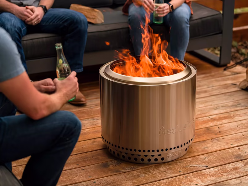 Solo Stove Bonfire 2.0 Stainless Steel Portable Smokeless Firepit & Stand - Choice Of Colour - Auto Draw - 15th March
