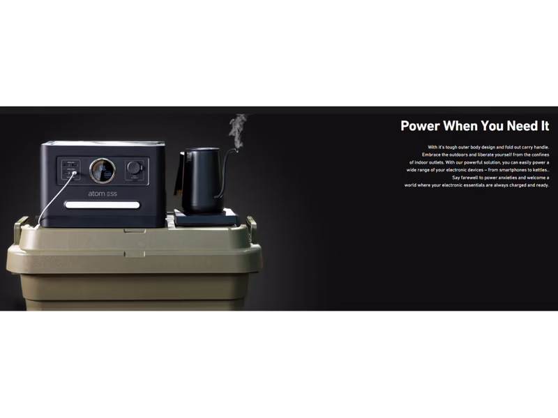 Atom Boost 1200W Portable Power Station - Auto Draw - 25th October