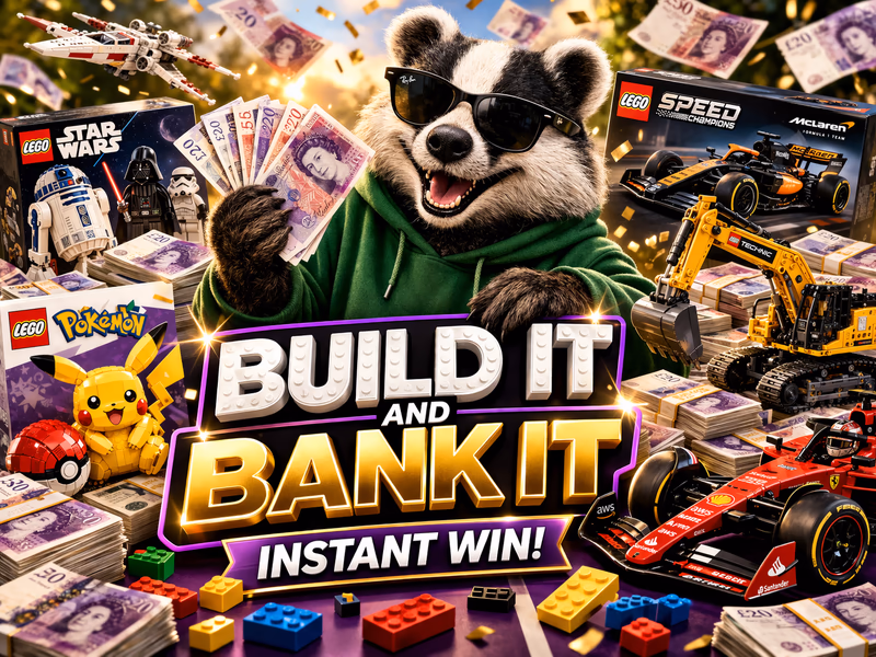 Build it and Bank it Instant win with £500 Cash End Prize - 16045 Aspire Instant Prizes Available - 15th April