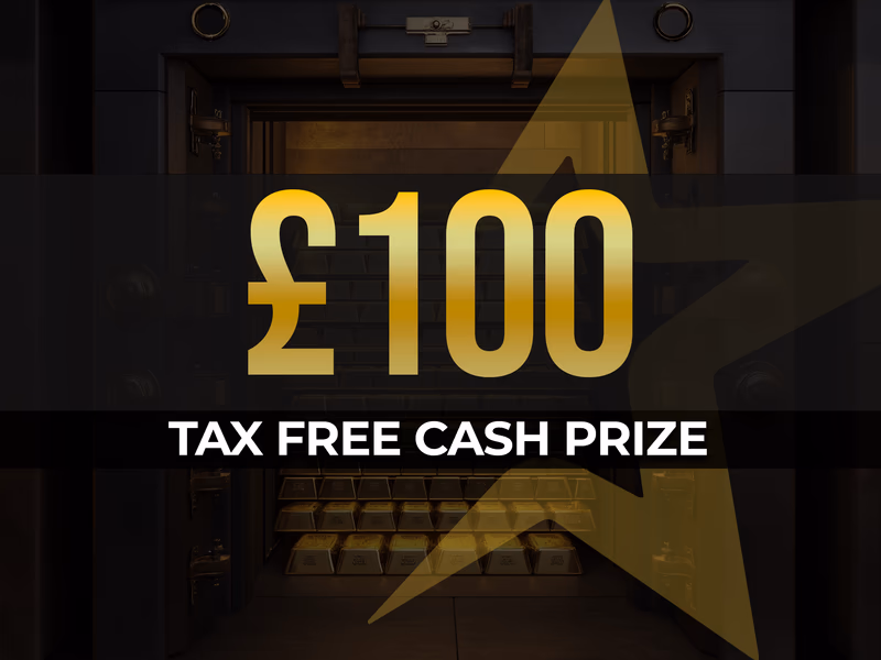 Cash Vault with £500 End Prize - 20148 Aspire Instant Prizes Available - 28th October