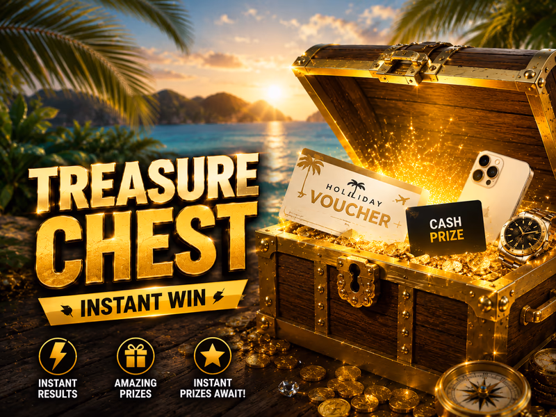 Treasure Chest Instants with £500 Cash End Prize - 13151 Aspire Instant Prizes Available - 20th May