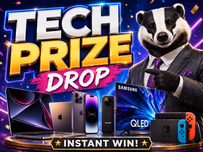 Tech Prize Drop with £500 Cash End Prize - 13521 Aspire Instant Prizes Available - 29th April