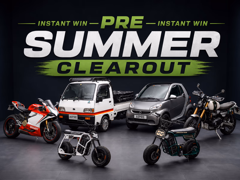 Pre Summer Clearout with £500 Cash End Prize - 15181 Aspire Instant Prizes Available - 3rd June
