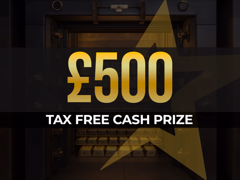 Cash Vault with £500 End Prize - 20148 Aspire Instant Prizes Available - 28th October