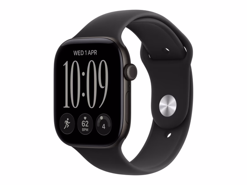 Apple Watch Series 12 - 46 mm Black Aluminium Case with Black Sport Band - S/M - 30th October