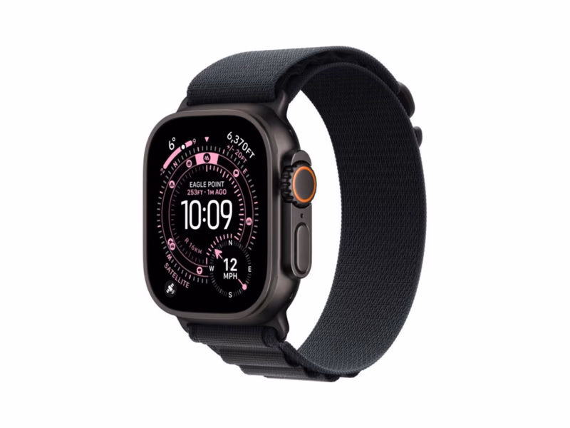 Apple Watch Ultra 3 Cellular - 49 mm Black Titanium Case with Black Alpine Loop - Auto Draw - 17th June