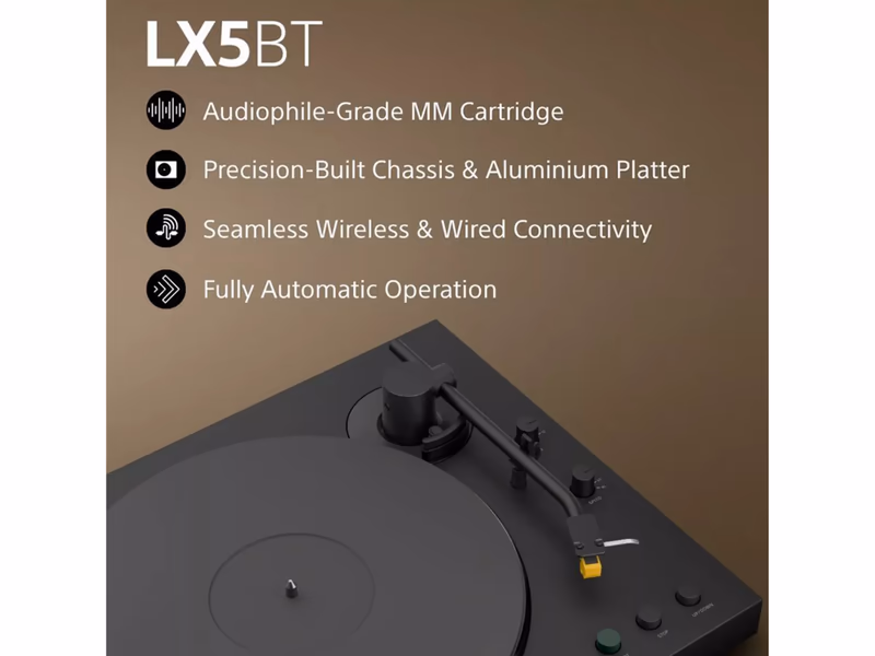 Sony PSLX5BT.CEK Bluetooth Turntable - Auto Draw - 1st November