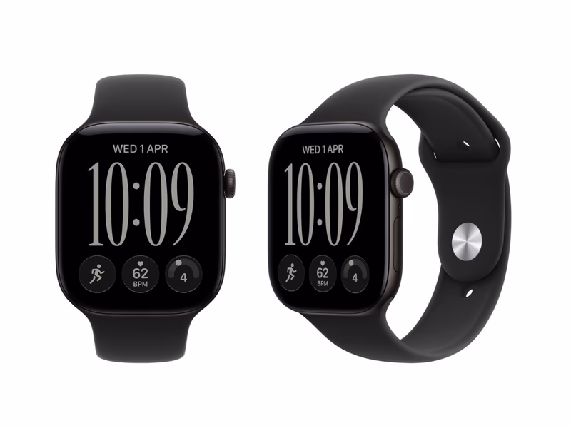Apple Watch Series 12 - 46 mm Black Aluminium Case with Black Sport Band - S/M - 30th October
