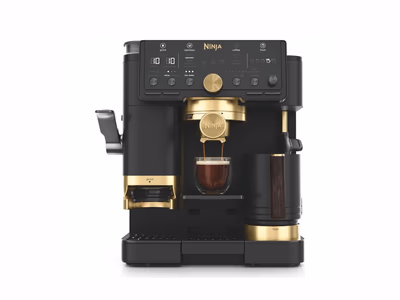 Ninja Luxe Café Pro by David Beckham ES771UKBK Bean to Cup Coffee Machine - Black & Gold - Auto Draw - 4th August