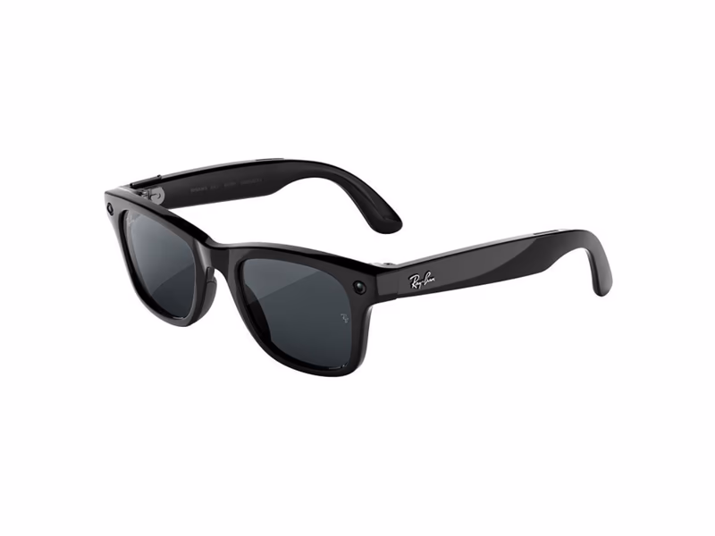 Meta Ray-Ban Wayfarer (Gen 3) AI Glasses - Shiny Black with Grey Transitions Lenses - Auto Draw - 21st October