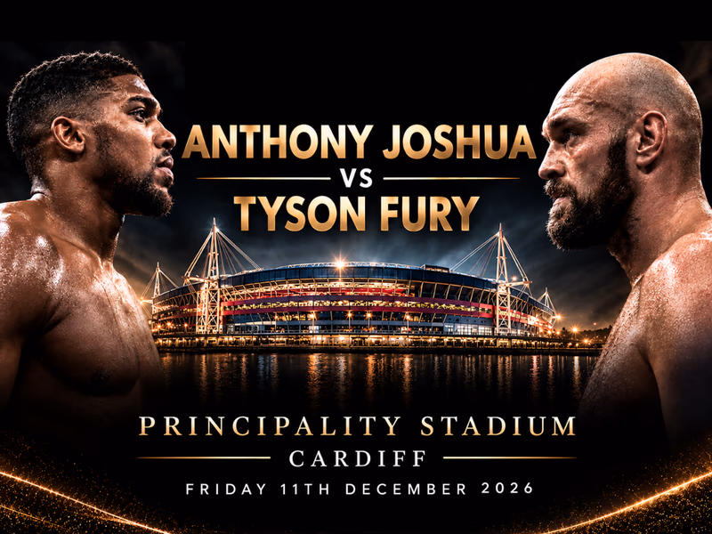 Anthony Joshua vs Tyson Fury - 2 Tickets & Overnight Stay - Auto Draw - 28th October