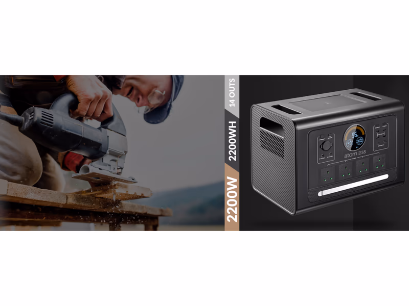 Atom Boost 2200W Portable Power Station - Auto Draw - 3rd November