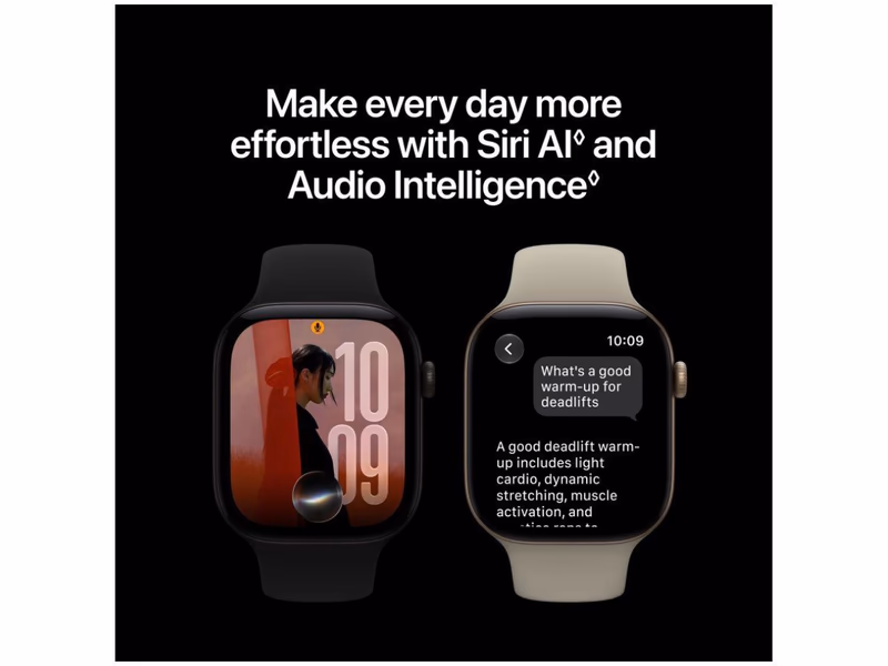 Apple Watch Series 12 - 46 mm Black Aluminium Case with Black Sport Band - S/M - 30th October