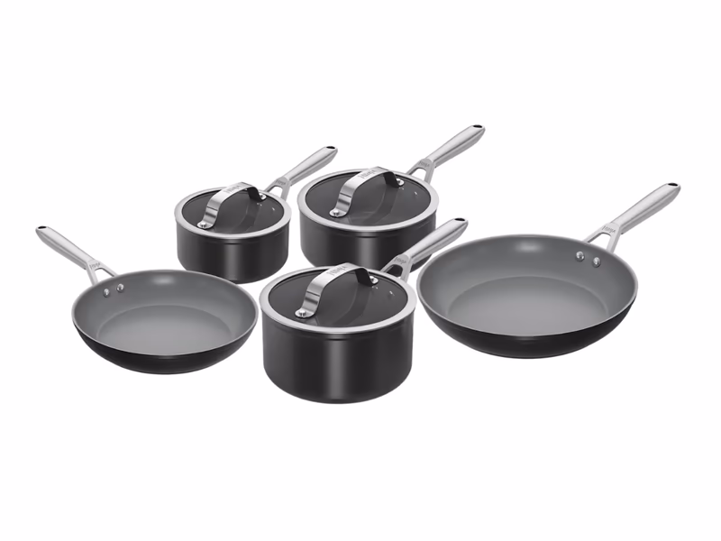 Ninja Ceramic Pro 8-piece Fry & Saucepan Set with Lids - Auto Draw - 1st November