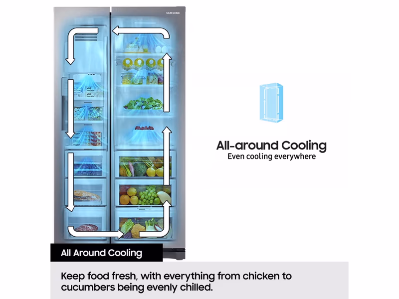 Samsung Series 6 RS70F64KETEU Freestanding 65/35 Smart American Fridge Freezer with SpaceMax™ - Auto Draw - 16th April