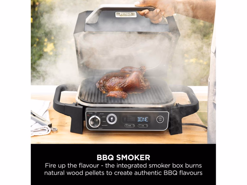 Ninja Woodfire OG701UK Outdoor Electric BBQ Grill & Smoker - Black - Auto Draw - 14th May